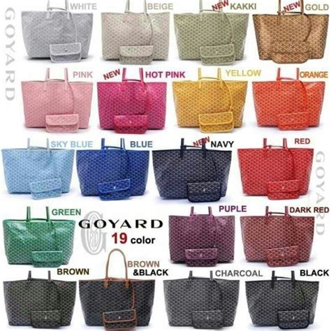 goyard colors|goyard tote bag colors.